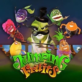 Jumping Fruits slot logo by Wazdan at Betrepublic Casino